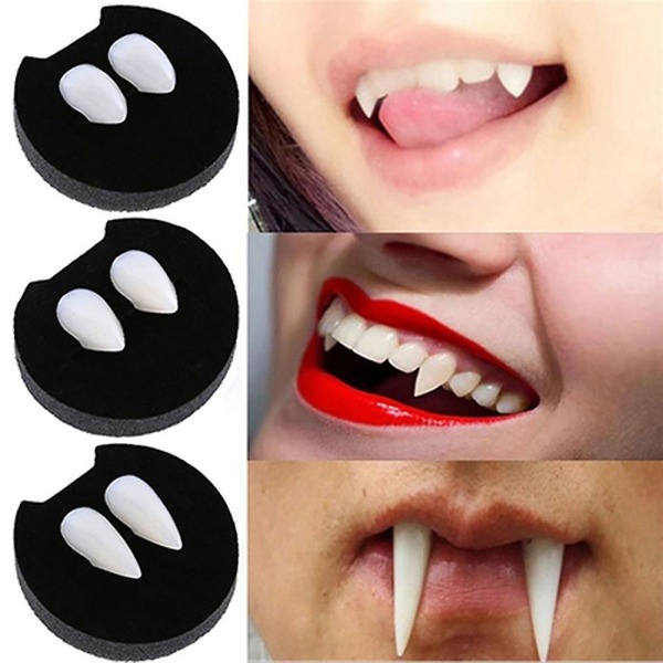 2pac Halloween Fake Vampire Teth Fangs Prop juhlakoristeet 17mm