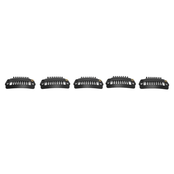 50 stk. Hårforlængelsesclips Rustfrit stål DIY 8 Tænder Snap Kam Paryk Clips Tilbehør 2,8 cm Sort