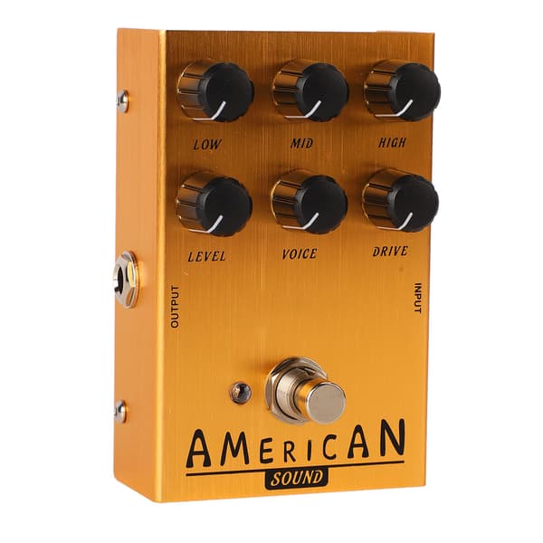 Elguitar Effekter Drive Pedal Effektor Simulerer Guitarforvrængning og Overdrive-effekter AN 34 Guld