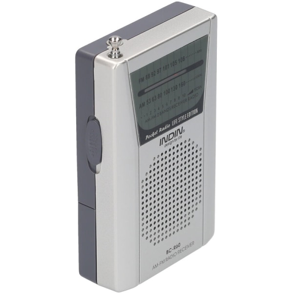 BC-R60 Silver Miljöskydd ABS Radio Manual FM Search Radio Player,