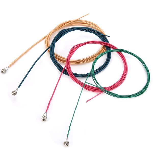 4-pack Akustiska Folk Elbas Gitarrsträngar Metall Ändkula Färg Ljust Starkt