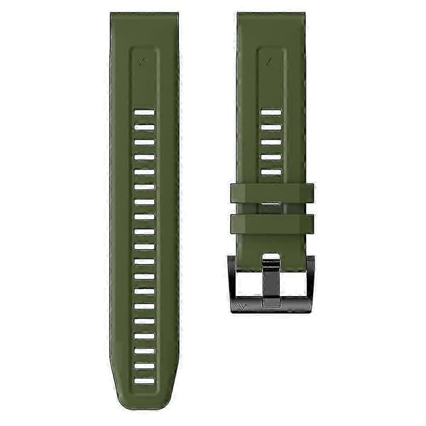 Klokkerem til Garmin Approach S62 - Komfortabel silikonrem Army Green