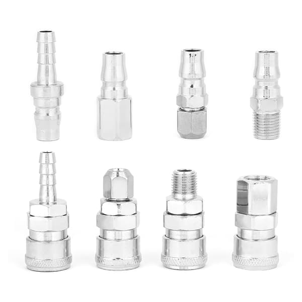 Pneumatisk Quick Connect Koblingssæt 8 Dele 1 4 Tommer Luftkompressor Slangefitting