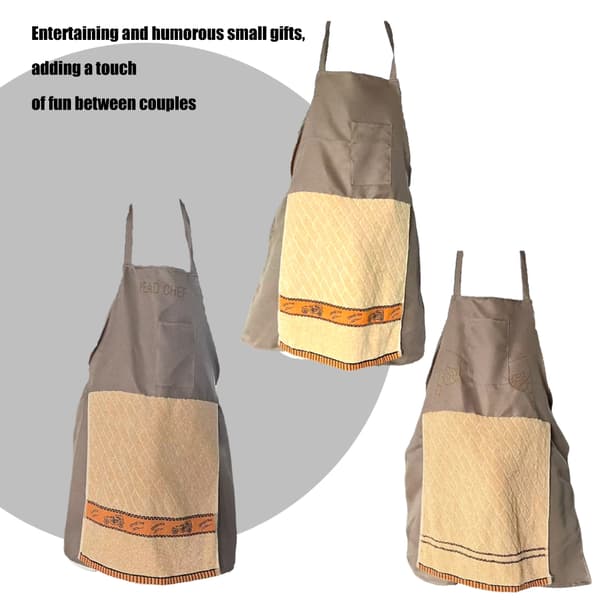 Morsomt justerbart forkle for voksne til matlaging og grilling null - Ikke-snudd forkle[ht] null - Non turned apron 0.21