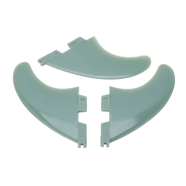 Surfbräda stjärtfena PVC-material automatisk vattendelande fena i tre set (grön)