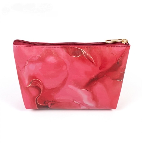 Liten kosmetisk väska Liten kosmetisk väska för resor Bärbar kosmetisk väska f PU-läderkosmetik