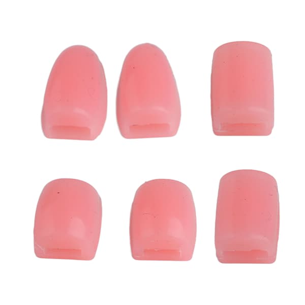 6 stk. Saksofonnøkkelforsterkere Silikon Komfortabel demping Saksofon Fingerpute Saksofon Tommelpute Rosa