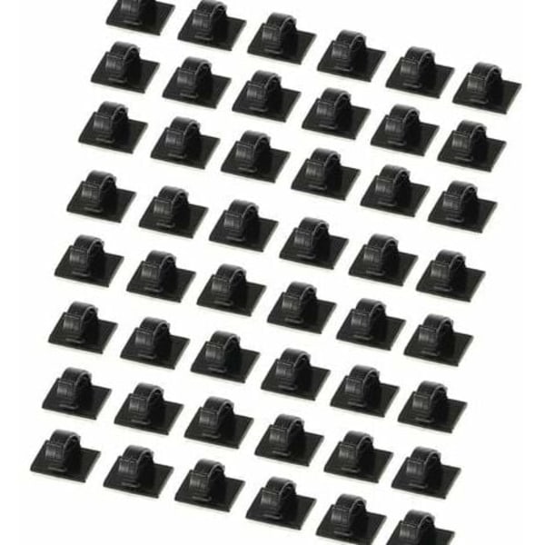 50 delar självhäftande, självhäftande kabelklämmor Kabelklämmor Kabelfixering Kabelhantering Premium Adhesive