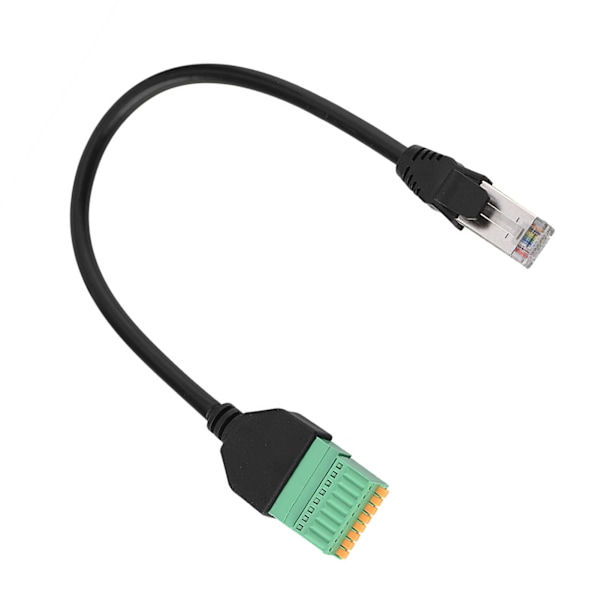RJ45 Han til 8-bens Fjederkontakt Terminalblok Adapterkabel