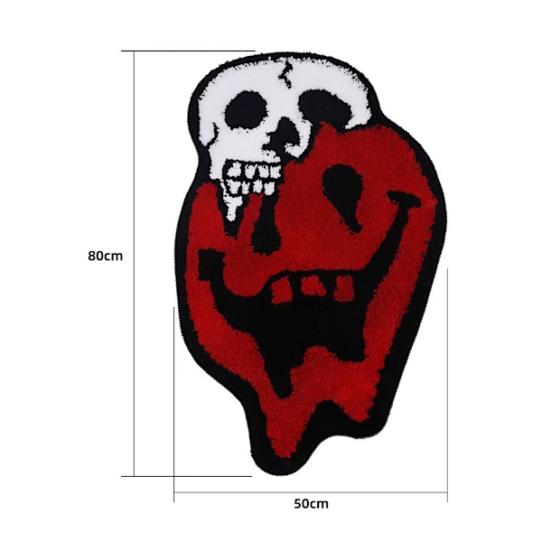 Halloween-teemainen luova kylpyhuoneen festivaali kauhu sisustus oviaukon matto vedenimevä liukastumaton oviaukon matto Red Skull