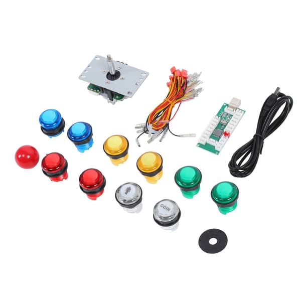 DIY Arkadspels Joystick Set USB Datorchip Kontrollpanel för PS3/PC Gamepad Knapp med Ljus