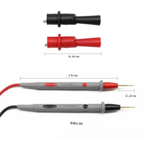 1000V 20A Universal Digital Multimeter Probe Testsladdar Pin Nålspets Multi Tester Lead Probe Wire Pen Kabel，Fonepro