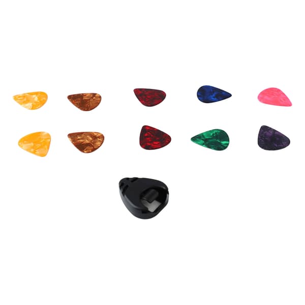 10 ST Gitarrplektrum och Gitarrplektrumhållare Set Bärbara bastillbehör Verktyg