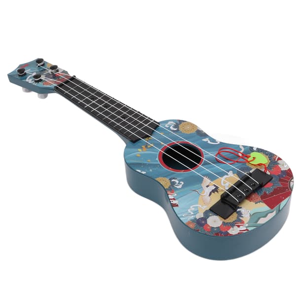 Mini Plast Ukulele Gitarr Musikinstrument Förskola Leksak Gåva Blå