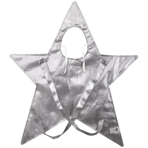 Julekrybbe-stjerne-kostume til børn, skoleforestilling, fint tøj, 3-8 år Sølv Silver One Size