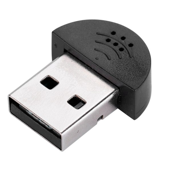 Bærbar USB Mini Studio Mikrofon med Lydoptagelsesadapter til PC Black