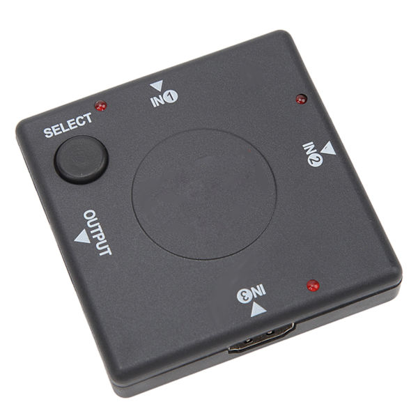 3 i 1 Ud Switcher 1080P HD Multimedie Interface Splitter Adapter Video Converter til bærbar computer