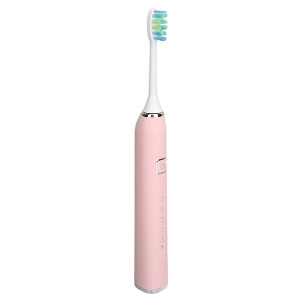 Smart elektrisk tannbørste 5 moduser IPX7 vanntett 1200mAh ladebase reisehode rosa