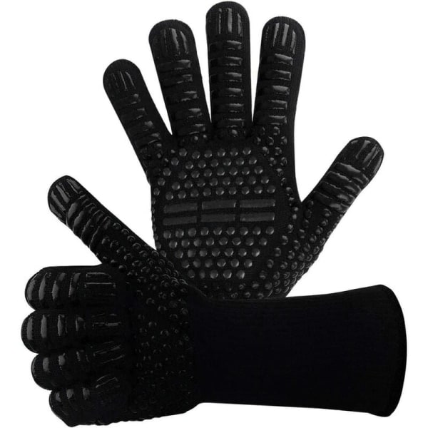 BBQ-handskar, utomhusugnshandskar Värmebeständiga upp till 800°C Halkfria värmebeständiga ugnshandskar för grillning, grillning, B