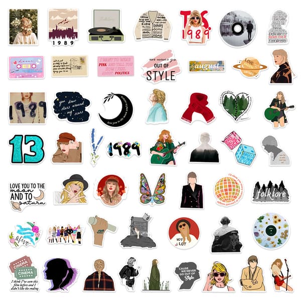 200 kpl tarroja Taylor Swift -tarrat Graffititarrat A 50 kpl A 50st