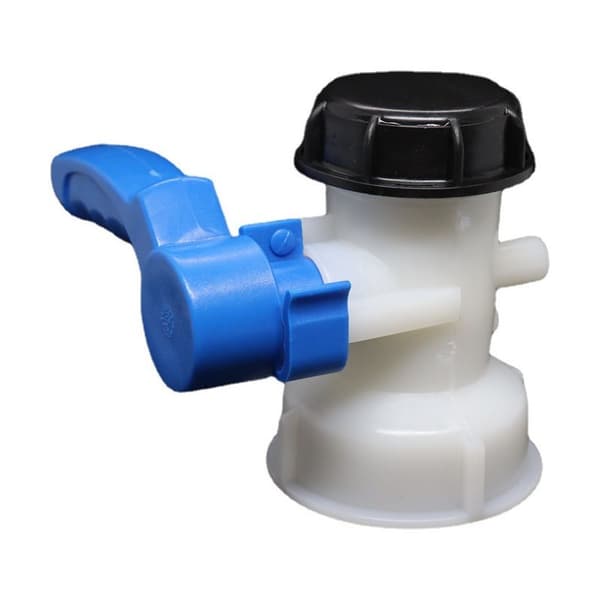62 mm DN40 IBC-tankadapter, sommerfugleafløbsventil, olie- og brændstofdrænfitting, tankventil