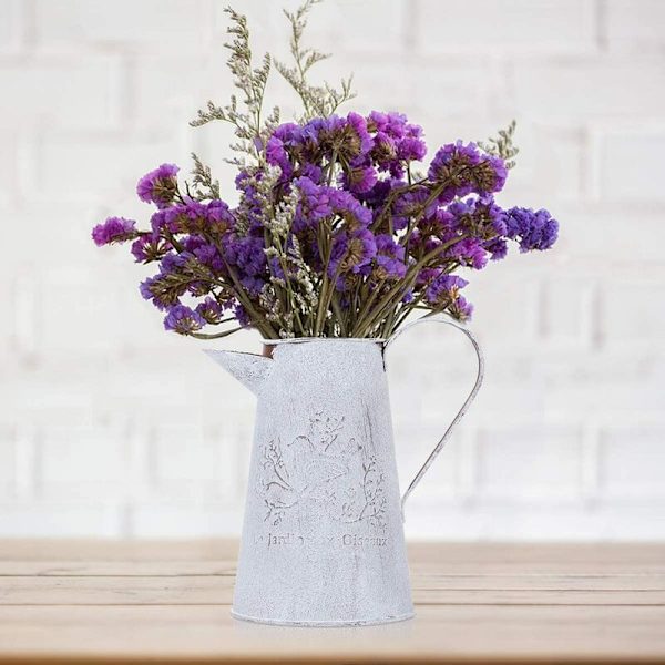 Retro torkad blomsterhink blomredskap pastorala järnhinkprydnader (hög stil),