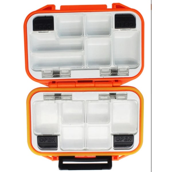 Fisketillbehörslåda, verktygslåda, förvaringslåda för hårdbete i flera färger (liten orange)