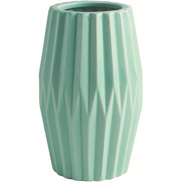 Vas dekoration korall, vardagsrum dekoration keramisk blomma (cyan, 8,8*14,2CM)