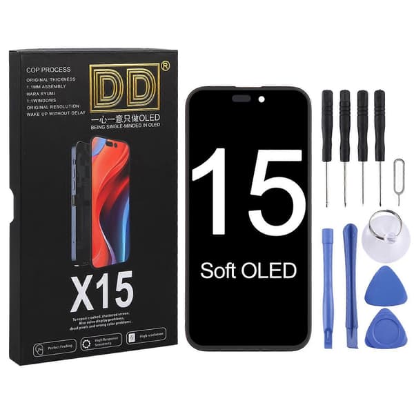 iPhone 15 DD Soft OLED -näyttö Inte angivet