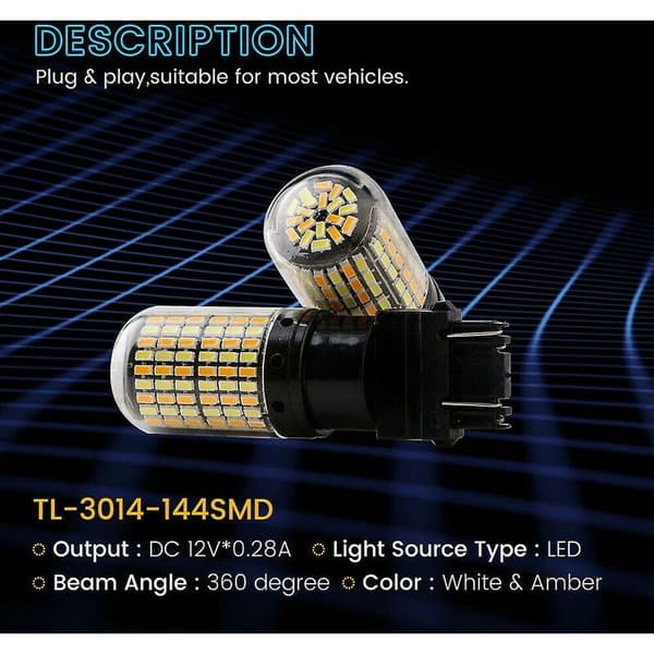 [HT]2kpl 3757 3157 4157na LED-polttimo Switchback Valkoinen pysäköinti vilkkuvalo