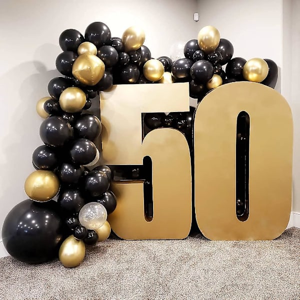 Enfärgade set festdekorationsballonger svart,