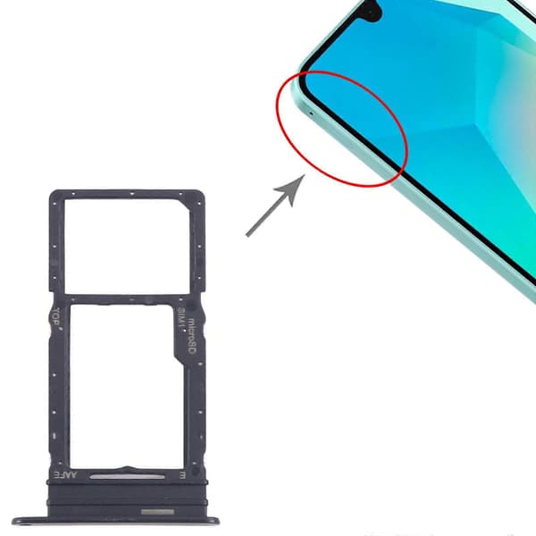 För Samsung Galaxy A16 SM-A165F KOMPATIBEL SIM-kortplats + Micro SD-kortplats Black