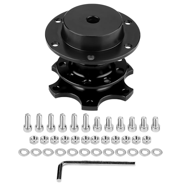 Bilratnav Quick Release Adapter Snap Off Kit med skruer (sort)