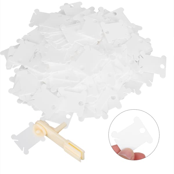 200 stk. plasttrådvikleplater for tilbehør til korsstingssøm