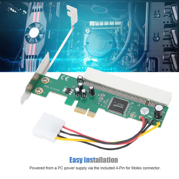 ST41 PCI E x1 til PCI 2.5GHz Adapterkort ASM1083 PCI Express x1 til PCI 32Bit Riserkort