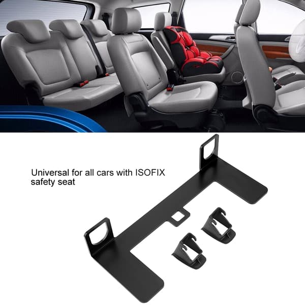 Universal ISOFIX Monteringsbase Biler Sikkerhetsstolfeste Lås Metall Handy