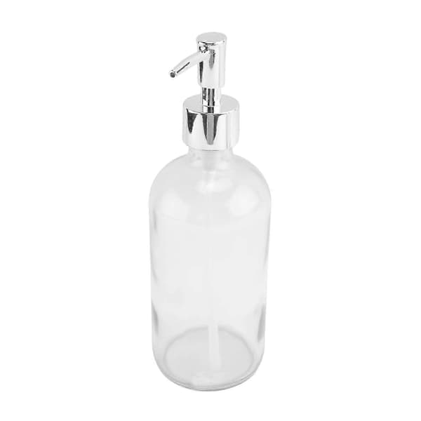 Sæbedispenser Klar Glas Sæbedispenser med Pumpe 16 Oz Genopfyldelig Flydende Håndsæbedispenser til Badeværelse Køkken Transparent color