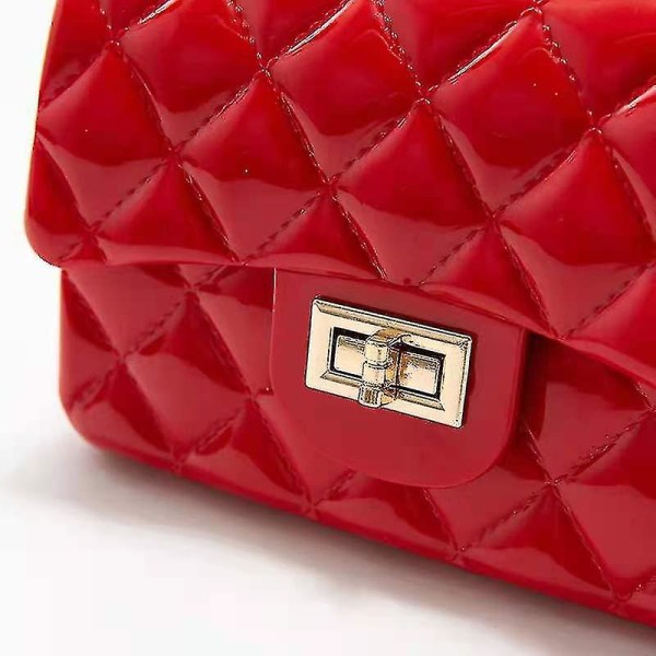 Pearl jelly bag mini väska red