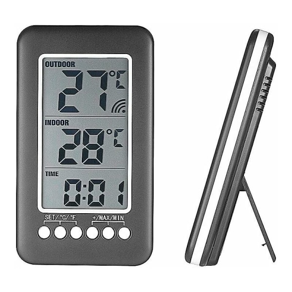 Trådløst termometer sn238 temperaturmålenøyaktighet 0,1 trådløst værstasjonstermometer med uteføler