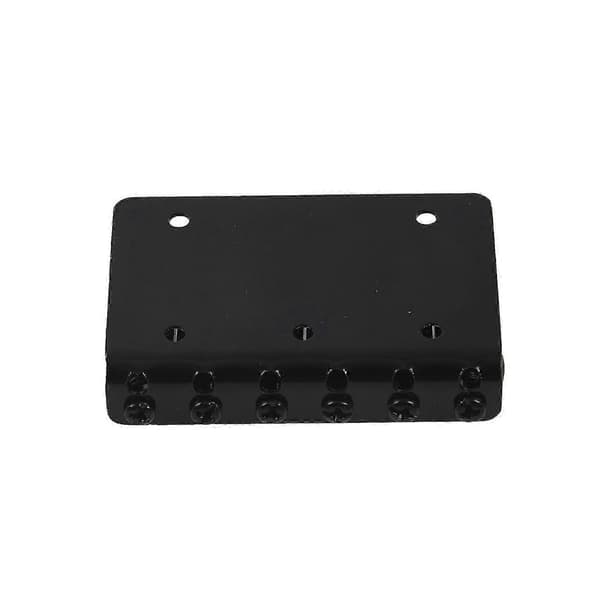 1 set svart 6-strängad fast hardtail gitarrstall & 1 set elgitarr rullstränghållare Black