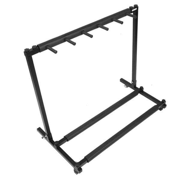 Metall Gitarr Displayställ Rack Organizer Hållare Instrument Tillbehör 5 Platser