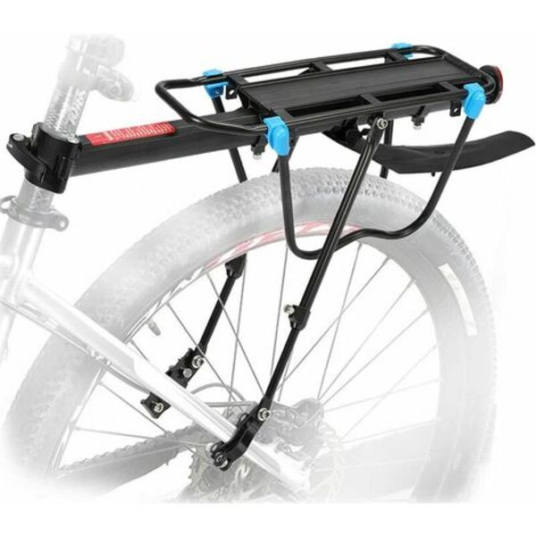 Sykkelstativ bak med kapasitet på 50 kg, justerbar MTB sykkelstativholder Setepinne med vingereflektor for sykling i fjellet Ca