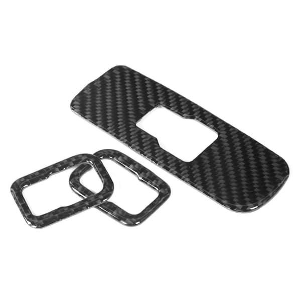 3 stk Vindusbryterpanel Deksel Trim Karbonfiber Dekor Passer for S60/V60RHD