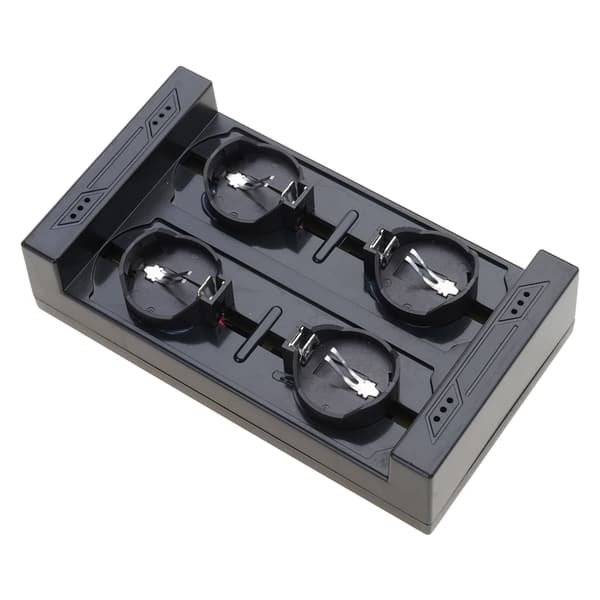 4-roms knappcellebatterilader for ML2032 ML2025 knappcellebatterier LED-indikatorer