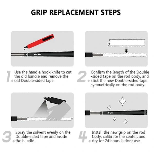 Golf Regripping Kit Professionelt Golfgreb Afmonteringssæt Golfreparationsværktøj Mingji