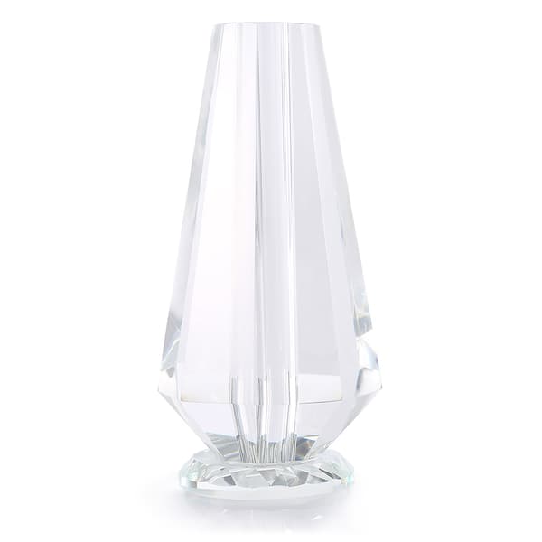 Elegant krystallvase for roseblomstdekorasjon