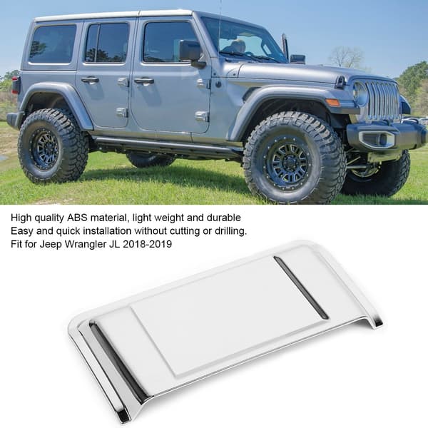 Jeep Wrangler JL 2018 2019 Luftventilationsdæksel Galvaniseret Sølv