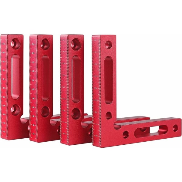 Oikeakulmainen punainen kuvakehyskaappilaatikko, jossa 90° L-muotoiset suorakulmaiset pidikkeet, sopii puuntyöstötyökaluhuoneeseen