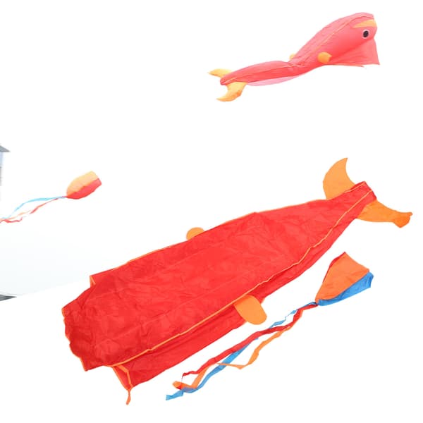 Delfin Drake Polyester 3D Eläin Parafoil Ulkolelu Punainen
