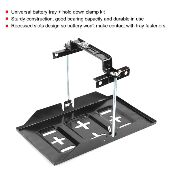 Bilbatteriholder Oppbevaring Monteringsklips Sett 19CM Biltilbehør